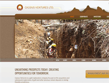 Tablet Screenshot of cassiusventures.com